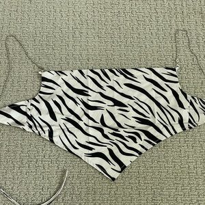 Zaful Cowl Neck Chain Top S